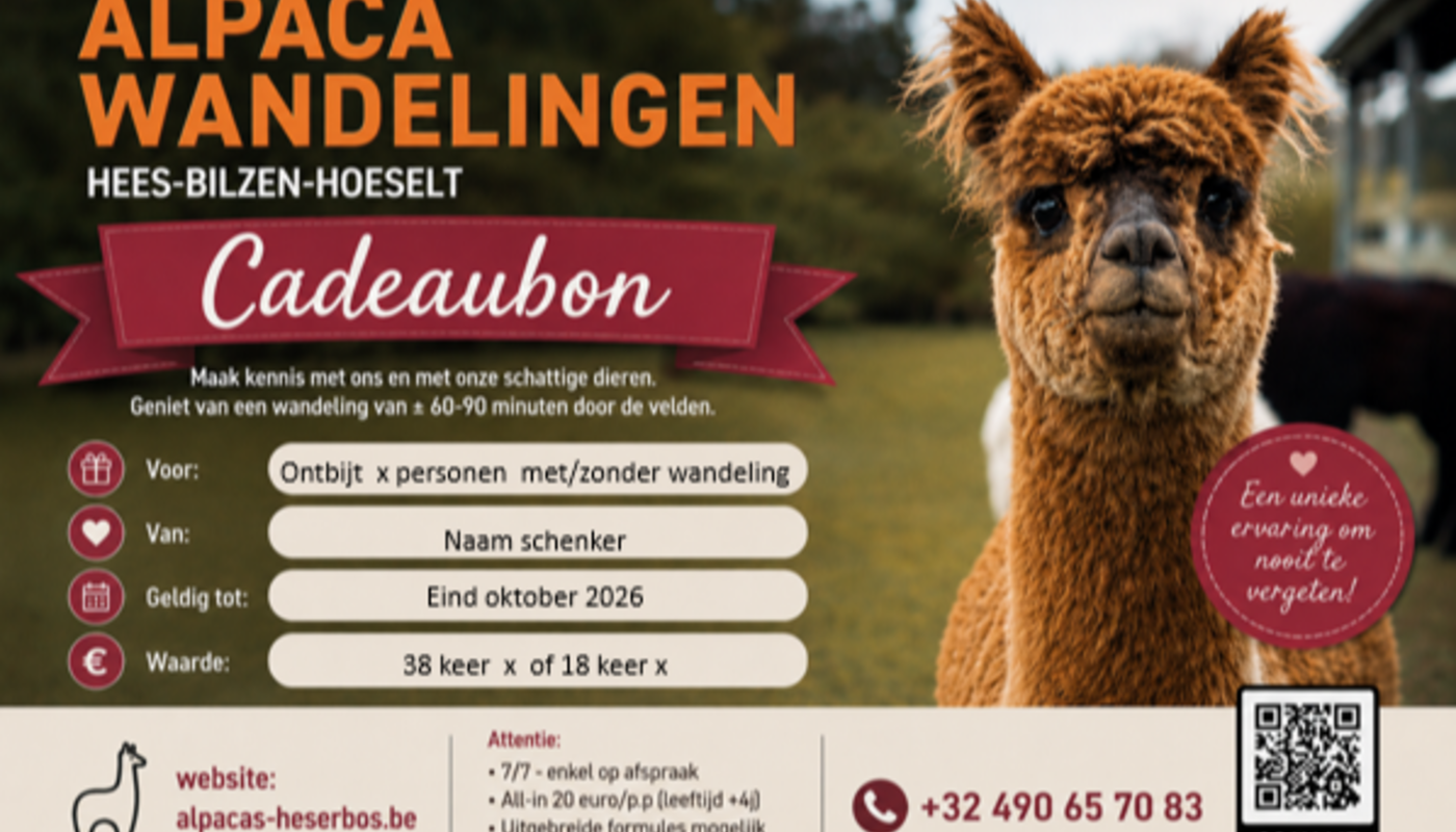 Ontbijt bij de alpaca's